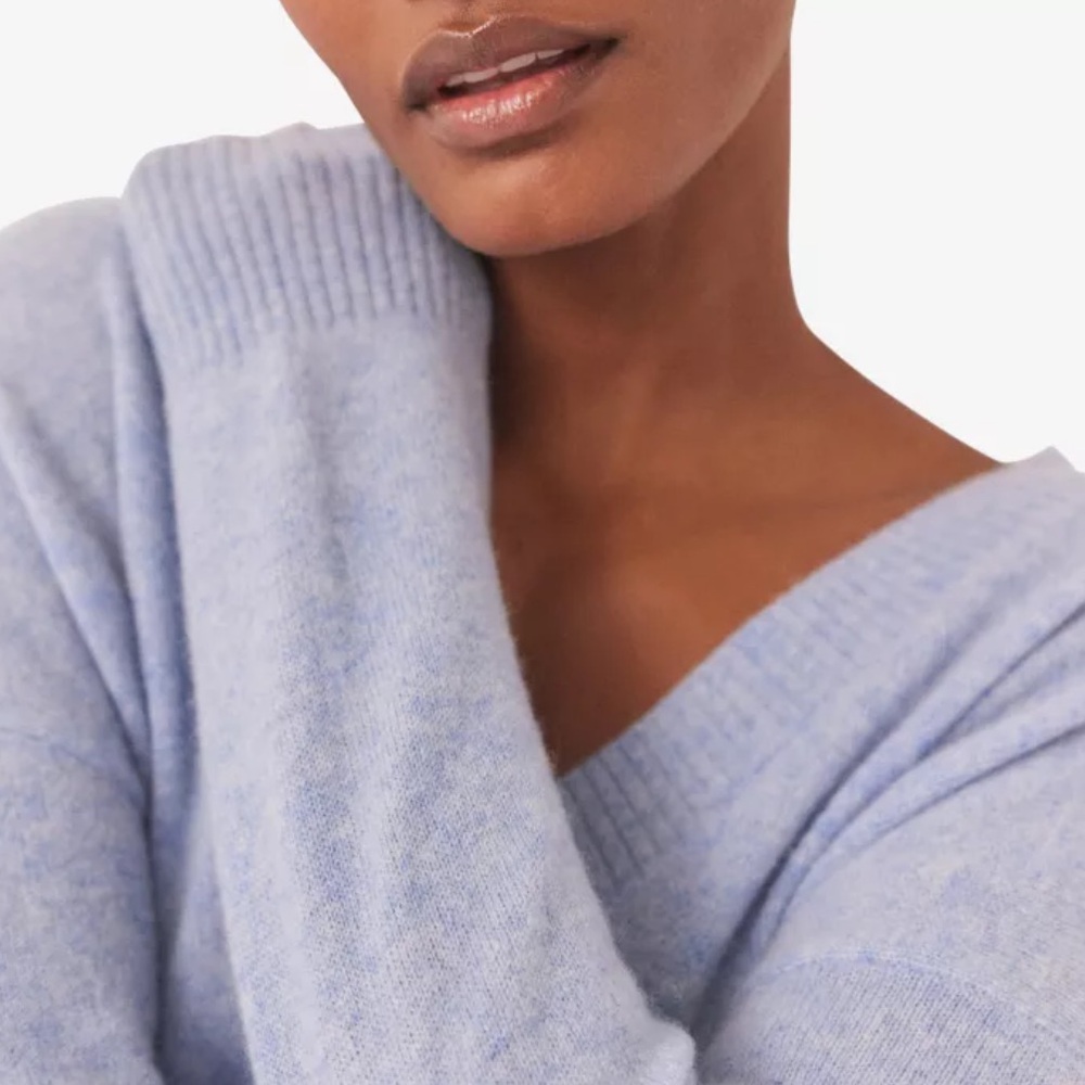 The White Company White Label Cashmere V-Neck, Medium